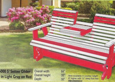 Poly Lumber Glider - Outdoor Furniture NC