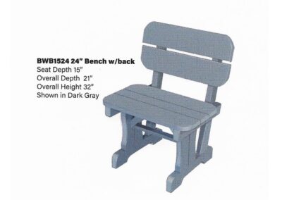 Poly Lumber Bench with Back