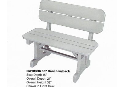 Poly Lumber Bench with Back