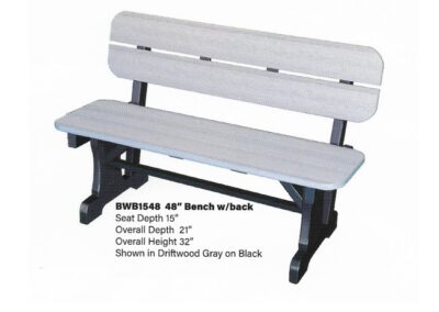 Poly Lumber Bench with Back