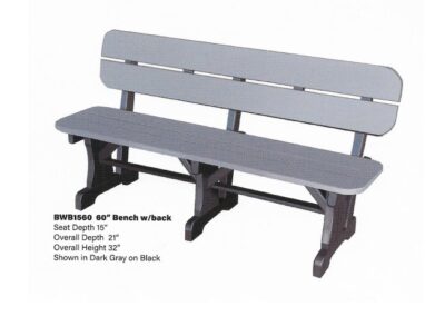 Poly Lumber Bench with Back