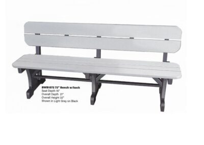 Poly Lumber Bench with Back
