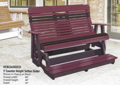 Poly Lumber Settee Glider